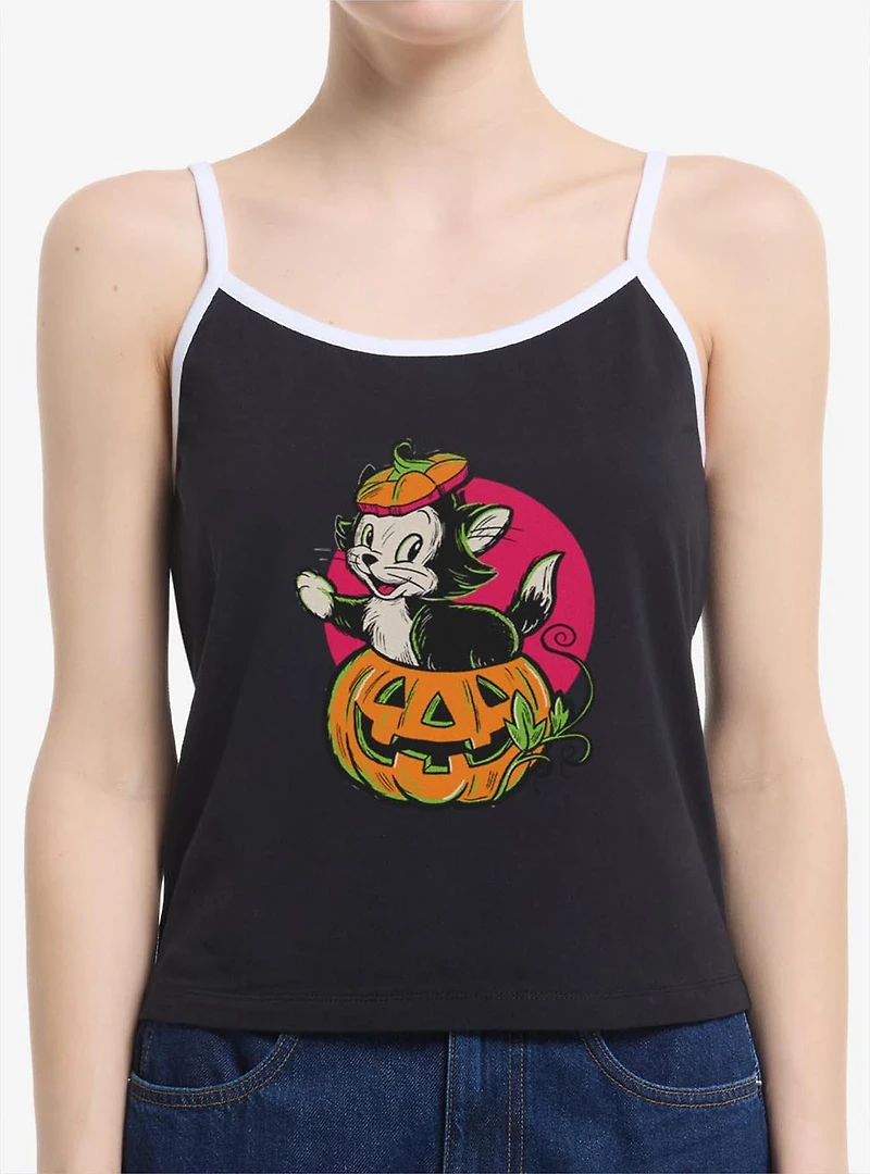 Disney Pinocchio Figaro Inside A Pumpkin Womens Cami