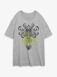 Disney Haunted Mansion Welcome Foolish Mortals Womens Oversized T-Shirt