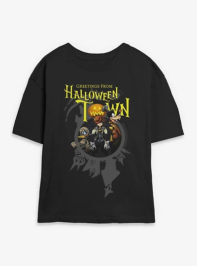 Disney Kingdom Hearts Greetings From Halloween Town Womens Skimmer T-Shirt