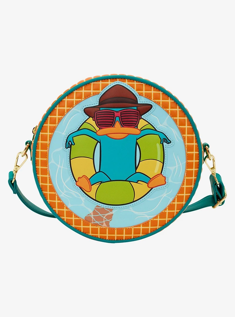Loungefly Disney Phineas & Ferb Perry the Platypus Pool Crossbody Bag