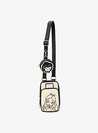 Loungefly Disney Alice in Wonderland Tonal Crossbody Sling Bag with Coin Purse