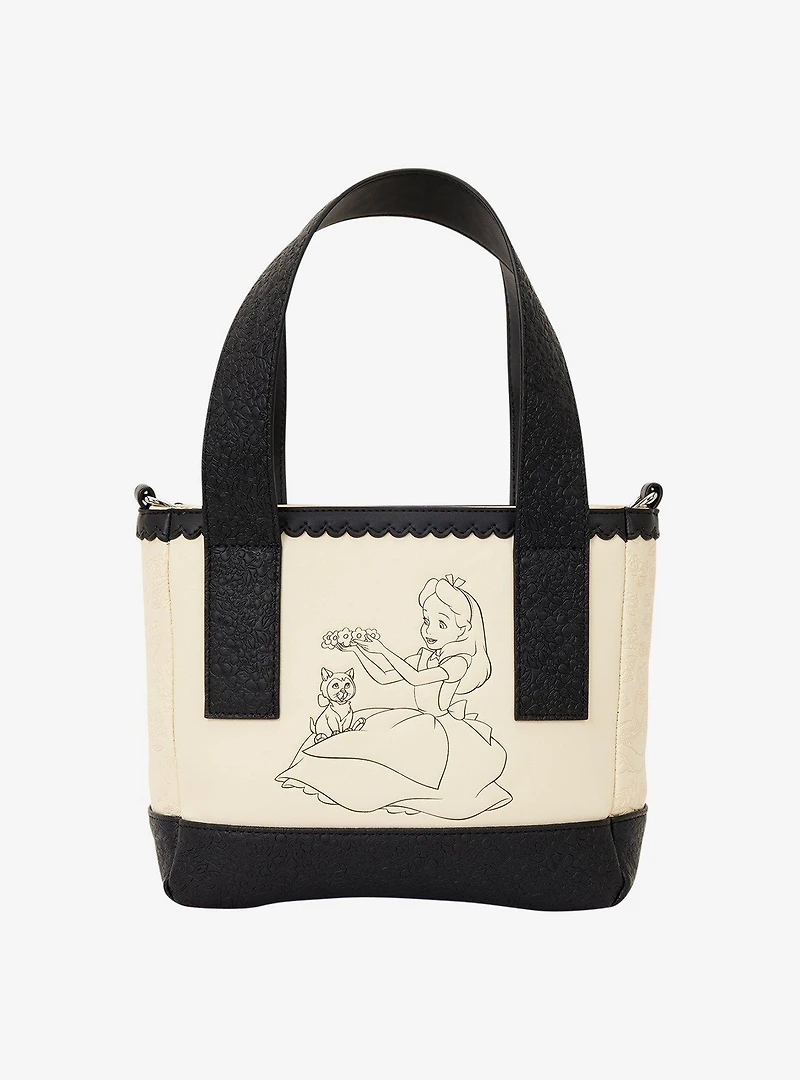 Loungefly Disney Alice in Wonderland Tonal Portrait Mini Crossbody Tote Bag