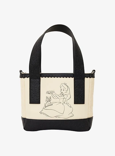 Loungefly Disney Alice in Wonderland Tonal Portrait Mini Crossbody Tote Bag