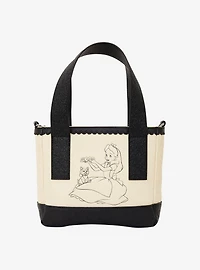 Loungefly Disney Alice in Wonderland Tonal Portrait Mini Crossbody Tote Bag
