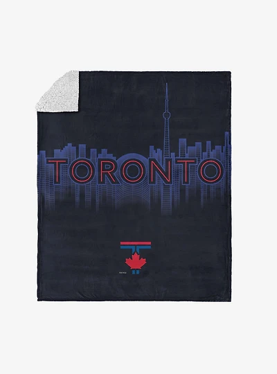 MLB Toronto Blue Jays City Connect Silk Touch Sherpa Throw Blanket