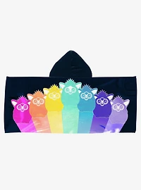 Furby Retro Rainbow Youth Hooded Towel