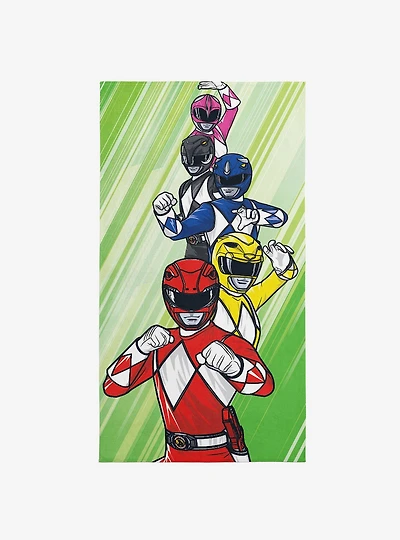 Mighty Morphin Power Rangers Teammates Forever Microfiber Beach Towel