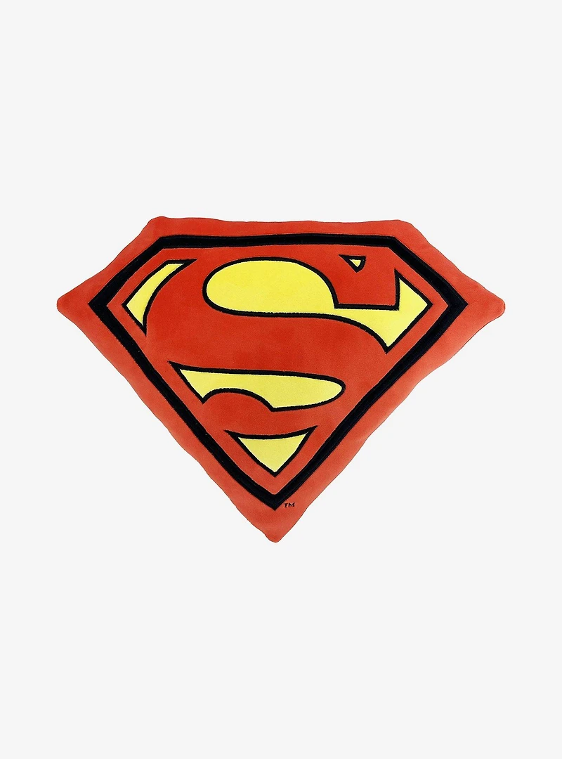 DC Comics Superman Classic Superman Logo Knife Edge Cloud Pillow