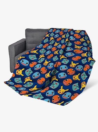 Pokémon Striped Favorites Full/Queen Quilted Blanket