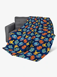 Pokémon Striped Favorites Full/Queen Quilted Blanket