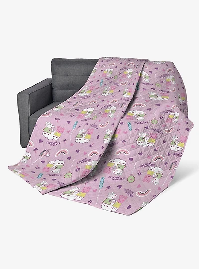Peppa Pig Peppa Fairgrounds Quilted Throw Blanket