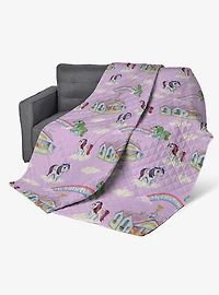 My Little Pony Vintage Pony Party Quilted Throw Blanket