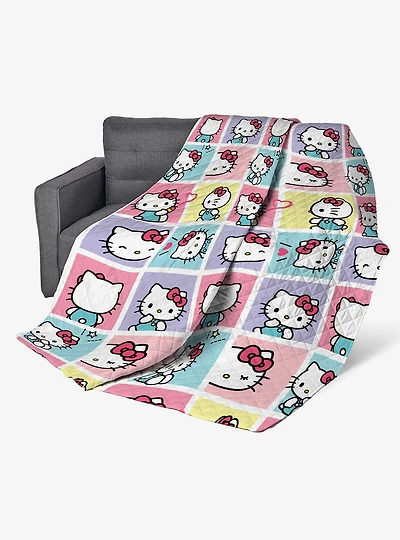Hello Kitty Sweet As Can Be Quilted Throw Blanket