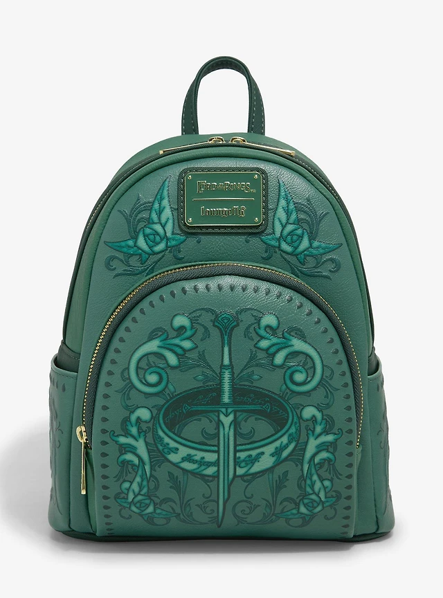 hobbit mini backpack The Lord of The Rings The Ring from the circular green door and braided trim to the leafy embroidered border inspired by the gardens of the Shire The Lord of the Rings