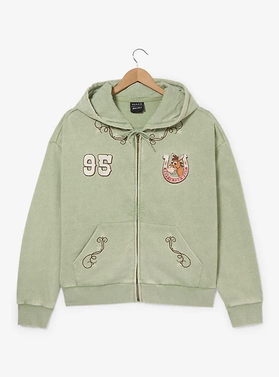 Disney Pixar Toy Story Woody & Bullseye Women's Plus Cropped Zippered Hoodie - BoxLunch Exclusive