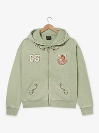 Disney Pixar Toy Story Woody & Bullseye Women's Plus Cropped Zippered Hoodie - BoxLunch Exclusive