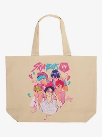 KPop Demon Hunters Saja Boys Group Portrait Canvas Tote Bag - BoxLunch Exclusive