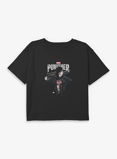 Marvel Punisher Downfall Youth Girls Boxy T-Shirt