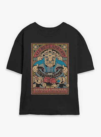 Cuphead All Bets Are Off Womens Skimmer T-Shirt