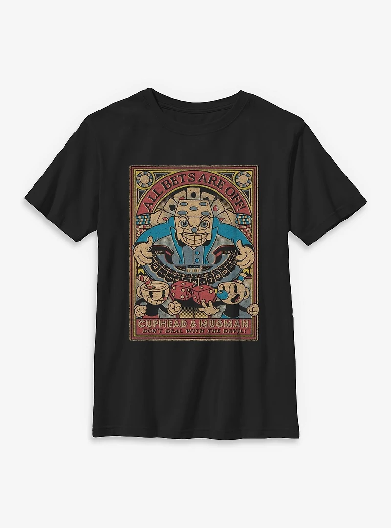 Cuphead All Bets Are Off Youth T-Shirt