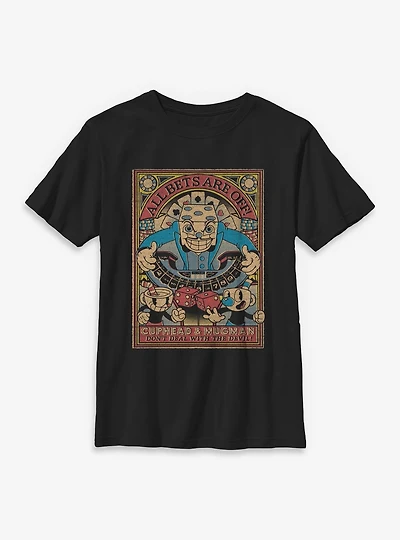 Cuphead All Bets Are Off Youth T-Shirt