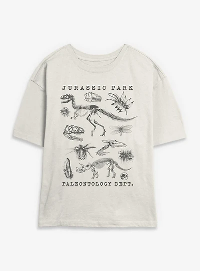 Jurassic Park Flora & Fauna Womens Skimmer T-Shirt