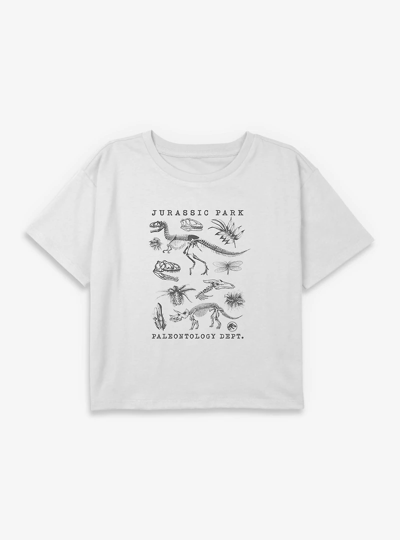Jurassic Park Flora & Fauna Youth Girls Boxy T-Shirt