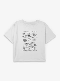 Jurassic Park Flora & Fauna Youth Girls Boxy T-Shirt