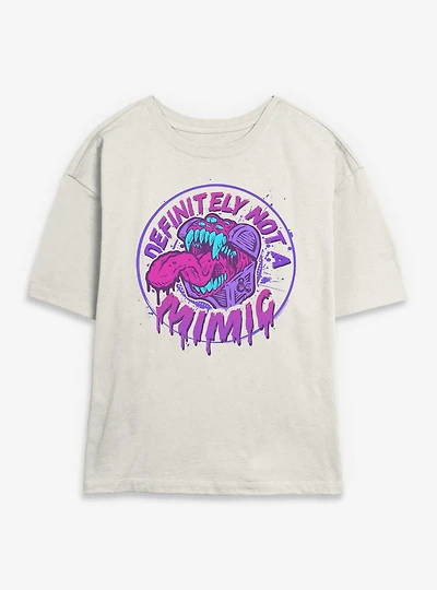Dungeons & Dragons Definitely Not A Mimic Badge Womens Skimmer T-Shirt