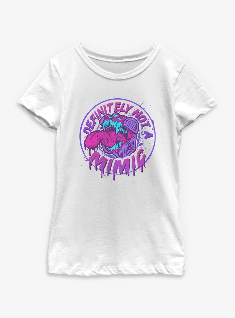 Dungeons & Dragons Definitely Not A Mimic Badge Youth Girls T-Shirt