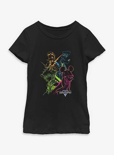 Disney Kingdom Hearts Main Party Youth Girls T-Shirt
