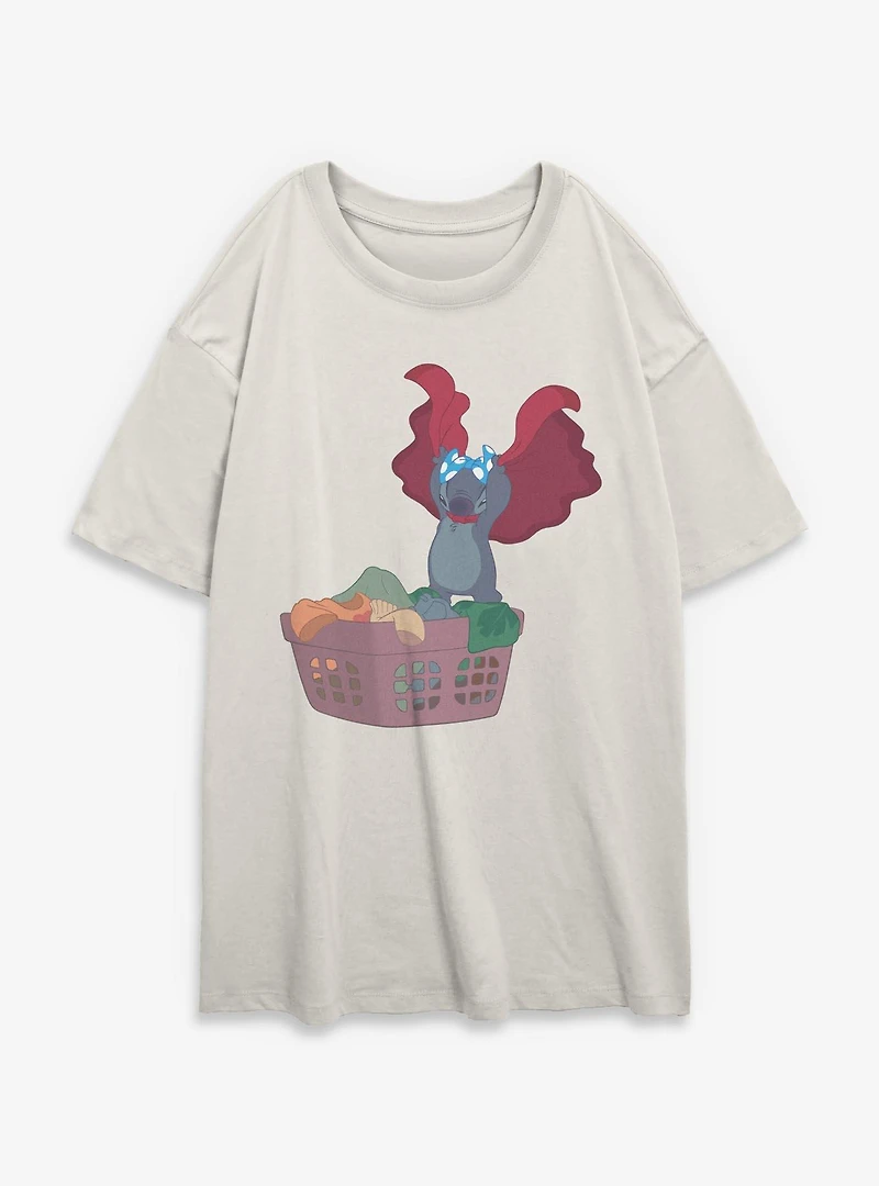 Disney Lilo & Stitch Laundry Monster Womens Oversized T-Shirt