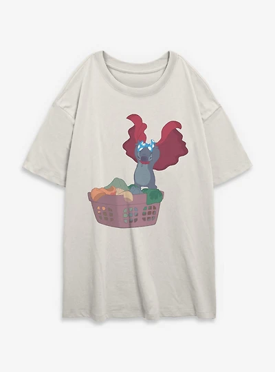 Disney Lilo & Stitch Laundry Monster Womens Oversized T-Shirt