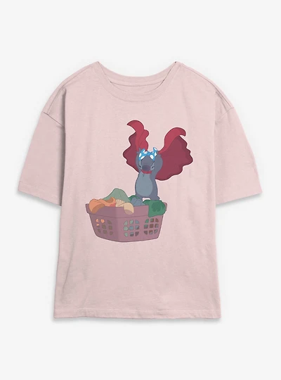 Disney Lilo & Stitch Laundry Monster Womens Skimmer T-Shirt