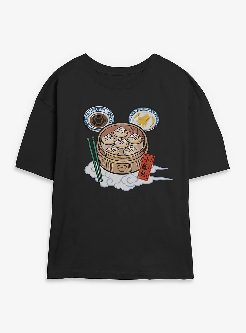 Disney Mickey Mouse Xialongbao Dumplings Womens Skimmer T-Shirt