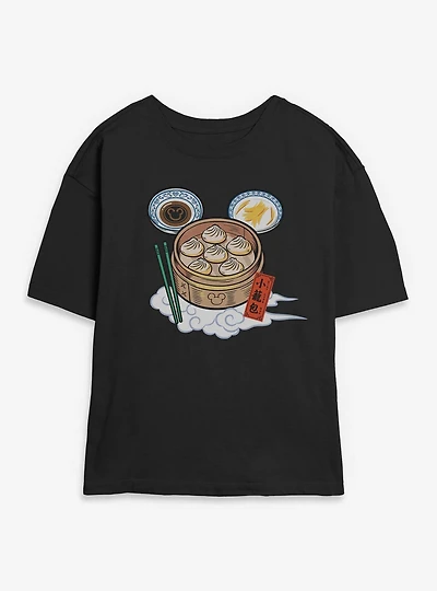 Disney Mickey Mouse Xialongbao Dumplings Womens Skimmer T-Shirt