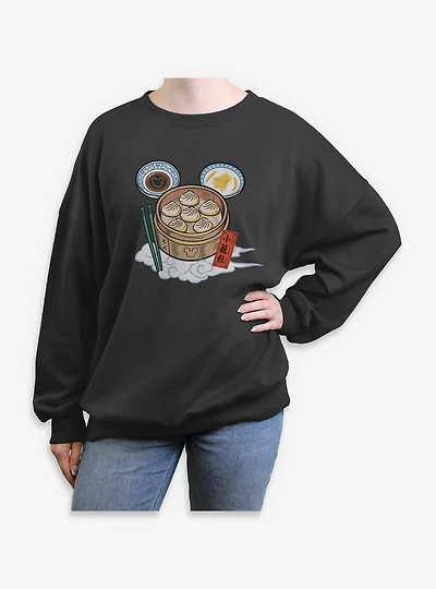 Disney Mickey Mouse Xialongbao Dumplings Womens Oversized Sweatshirt