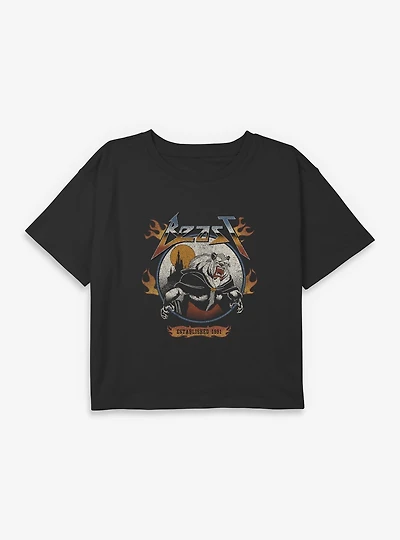 Disney Beauty and the Beast Flame Youth Girls Boxy T-Shirt