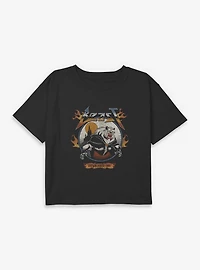 Disney Beauty and the Beast Flame Youth Girls Boxy T-Shirt