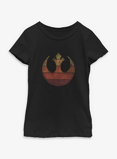 Star Wars Rebel Retro Gradient Youth Girls T-Shirt
