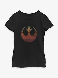 Star Wars Rebel Retro Gradient Youth Girls T-Shirt