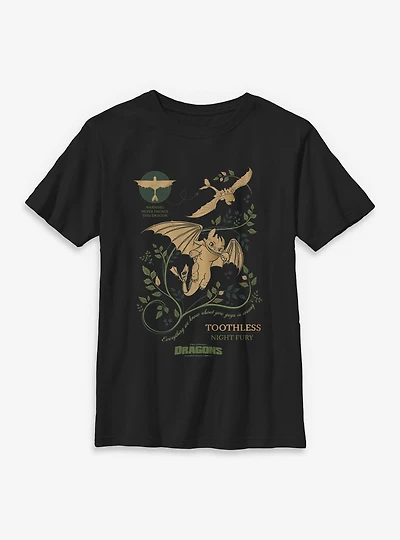 How To Train Your Dragon Toothless Warning Youth T-Shirt