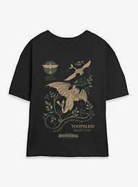 How To Train Your Dragon Toothless Warning Womens Skimmer T-Shirt