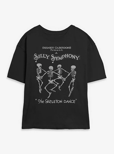 Disney Silly Symphony Skeleton Dance Womens Skimmer T-Shirt