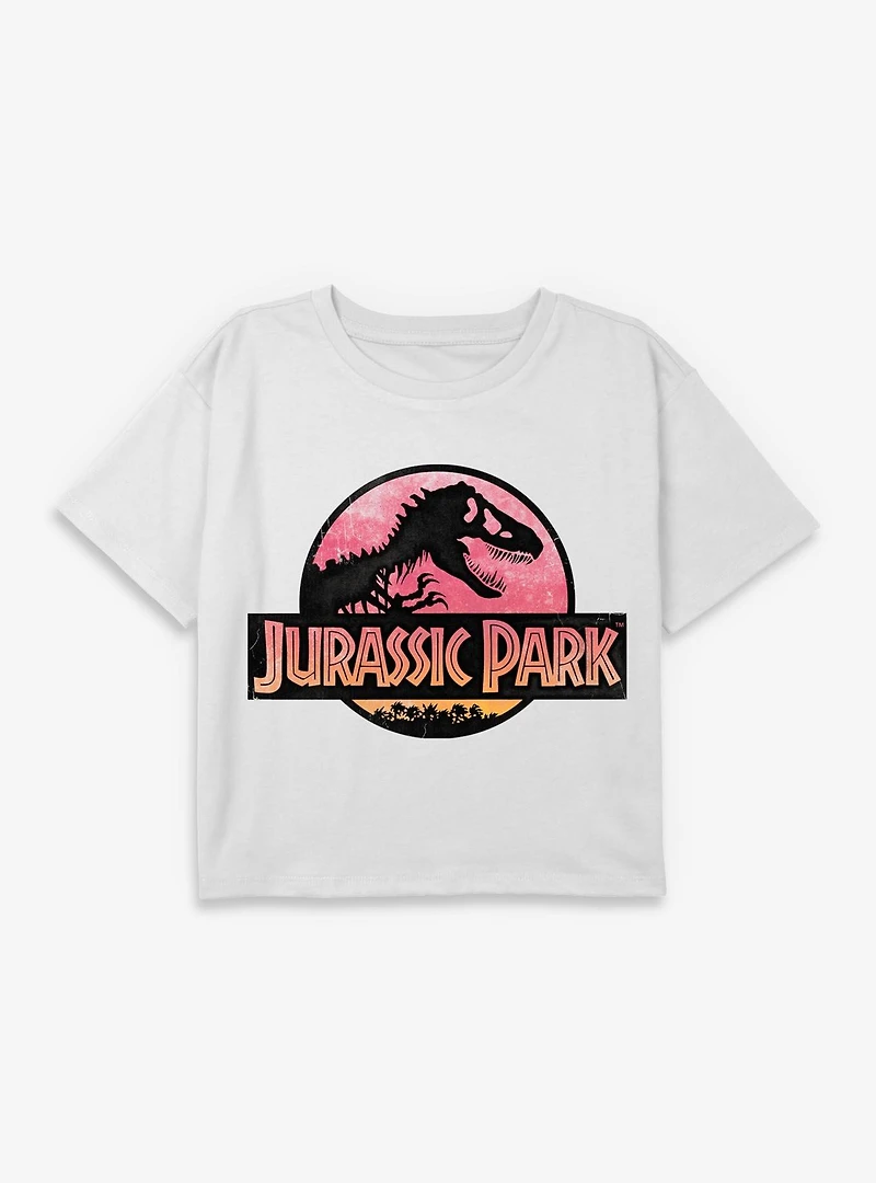 Jurassic Park Logo Youth Girls Boxy T-Shirt