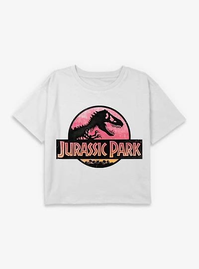 Jurassic Park Logo Youth Girls Boxy T-Shirt