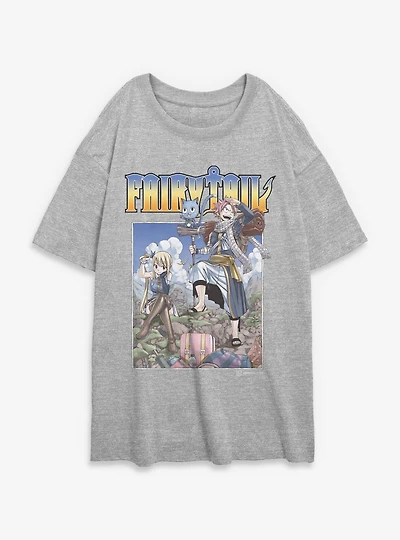 Fairy Tail On A Mission Womens Oversized T-Shirt