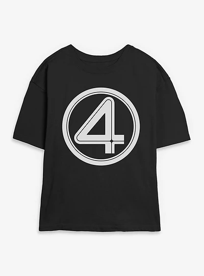 Marvel Fantastic Four Logo Womens Skimmer T-Shirt