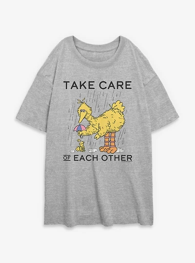Sesame Street Care For Each Other Womens Oversized T-Shirt