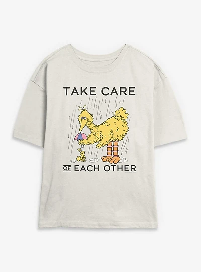 Sesame Street Care For Each Other Womens Skimmer T-Shirt